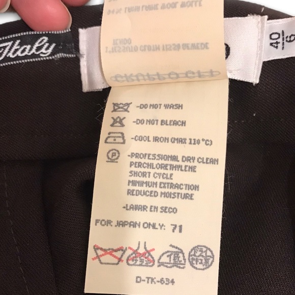 Valentino Miss V Gruppo GFT wool blend brown dress pants size 40/6 Tapered - Picture 7 of 15